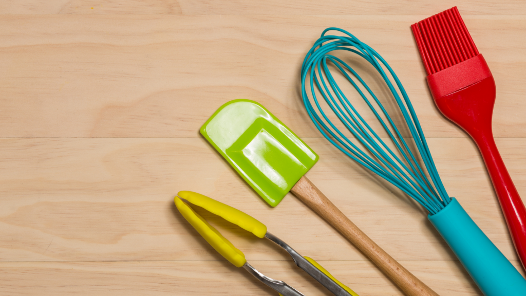 Cooking tools on a wood counter